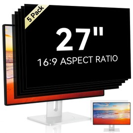 [5-Pack] 27 Inch 16:9 Computer Privacy Screen Filter for Monitor - Privacy Shield and Anti-Glare Protector