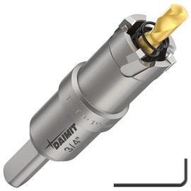 DAIMIT Hole Saw for Metal - Tungsten Carbide Tipped 3/4" Inch(19mm) Hole Cutter with Pilot Drill Bits for Stainless Steel, Iron, Copper, Brass - Heave Duty Hole Saw for High Precision Cutting