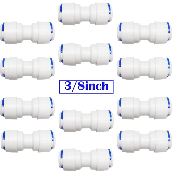 CESFONJER RO Water Filter Fittings, 3/8" Straight Connector, 3/8" to