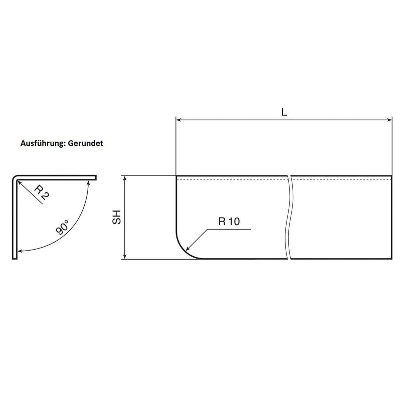 MS Fittings® Edge Protection Corner Protection Square Stainless Steel V2