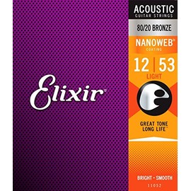 Elixir 11052 Nanoweb Acoustic Guitar Strings Set (6-Strings)
