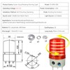 24V Industrial Rotating Warning Light LED Red Strobe Light for