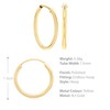 Carissima Gold Women's 9 ct Yellow Gold 1.5 mm Sleeper