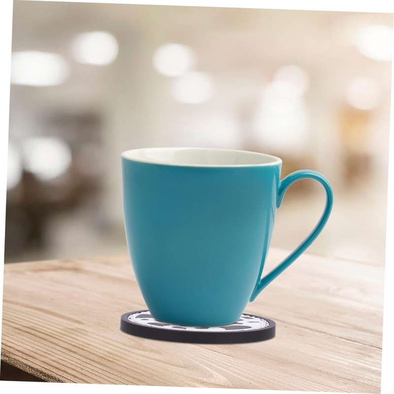 Ciieeo 2pcs Non Slip Car Cup Coasters Cow Print Mats