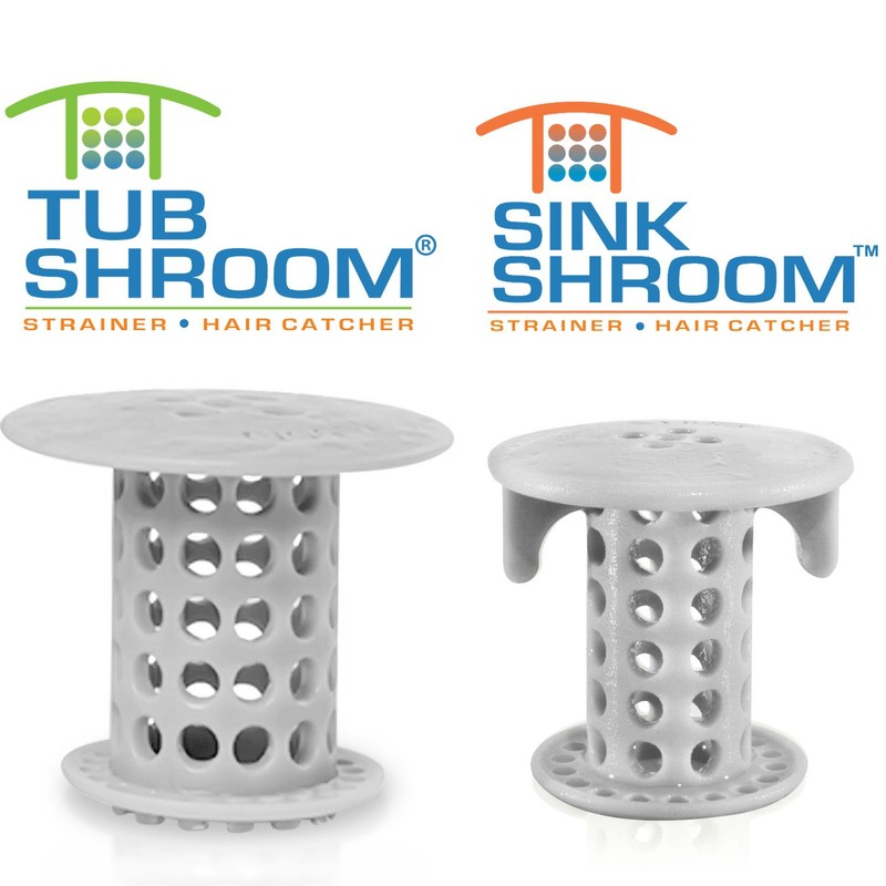 TubShroom and SinkShroom Drain Protectors Hair Catchers for Bathtubs and