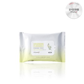 Plantain Origin Spa Flushable Feminine Tissue Water-soluble feminine cleansing tissue, 10 pieces, 10 pieces_1 piece, 1 piece / 질경이  오리진스파 플러셔블 페미닌티슈 물에 녹는 여성 청결 티슈, 10매입10매입_1개1개