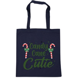 Hippowarehouse Candy cane cutie Tote Shopping Gym Beach Bag 42cm x38cm, 10 litres