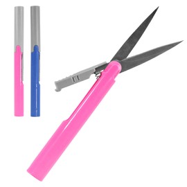 BambooMN Penblade Pen-Style Portable Travel Scissors - Deep Blue & Pink - 1 Pair Each