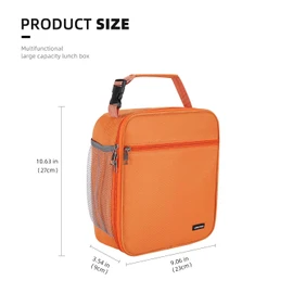 Lunch box Lunch bag for men women Insulated Lunchbox Lunch bags for Work Picnic Travel (Orange)