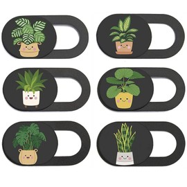 CHJIEJIE Webcam Cover Thin Webcam Cover Set Camera Cover Accessories with Plant Pattern Protection Your Privacy for Laptop, PC, MacBook
