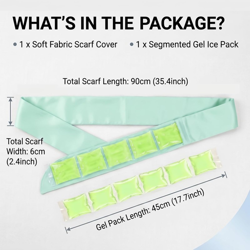 Cooling Towel with Soft Gel Ice Pack Inserts |Gel Ice