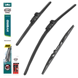 HEYNER® Windscreen Wiper Set with Rear Windscreen Wiper Suitable for Hyundai i20 (08.2020-10.2024) Hybrid Flat Bar Wiper Front and Rear Wiper