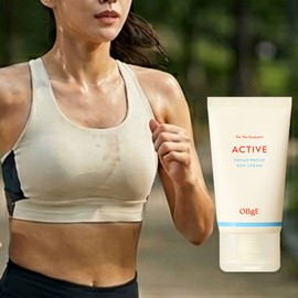 Objet Active Sweat Proof Sunscreen Running Sports Sweat-resistant, soft sunscreen / 오브제 액티브 스웨트프루프 선크림 런닝 스포츠 땀에강한 보송한 자외선차단제