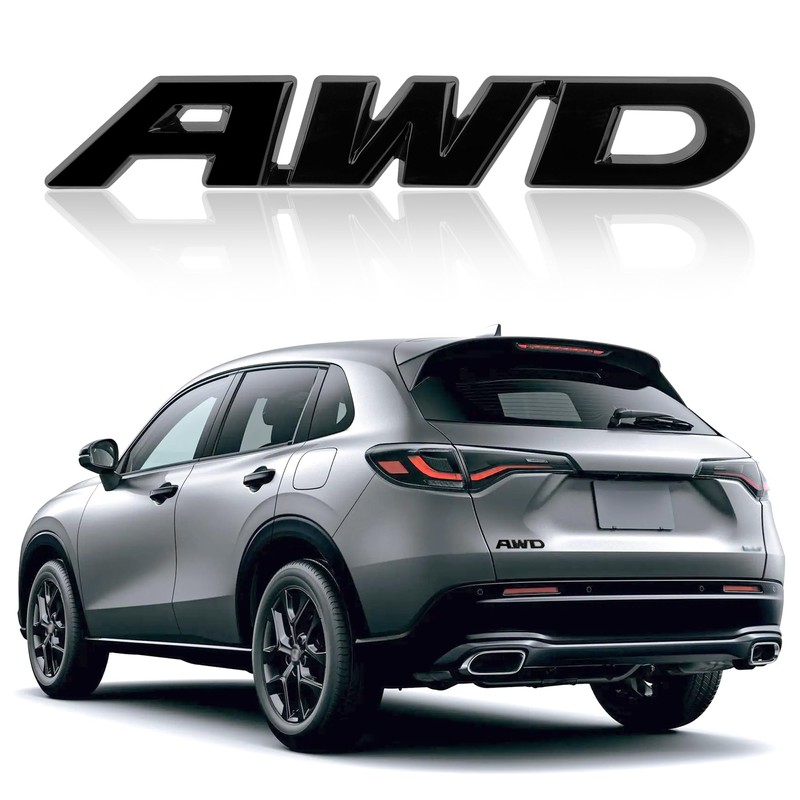 3D AWD Car Emblems and Badges with Adhesive,Premium Exterior Metal