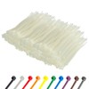 GTSE 6” White/Clear Zip Ties, 1,000 Bulk Pack, 40lb Strength,