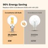 GvvooHome G16.5 Light Bulb 2700K Warm White, 4W Equal 40