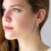 Austrian Crystal Heart Drop Leverback Earrings for Women 14K Rose