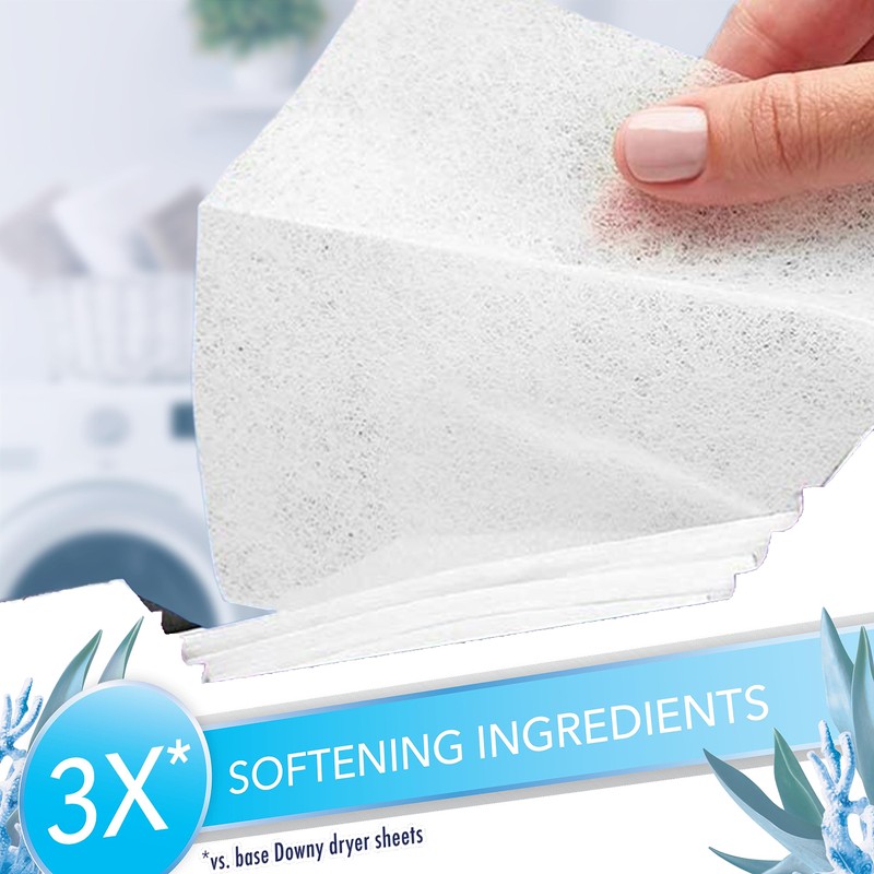 Downy Light Mega Dryer Sheets, Fabric Softener Dryer Sheets, Ocean