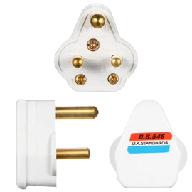 5 Amp Round Pin Plugs Mains Plug 3 Pin Lighting Plugs for Stage Lighting Lamp (5, White)