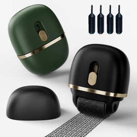 Lomil Identity Protection Roller Stamps 2 Pack - Confidential Roller Stamp with 4 Refills - Wide Identity Theft Protection Stamp for ID Blockout, Privacy & Security(Black+Green)