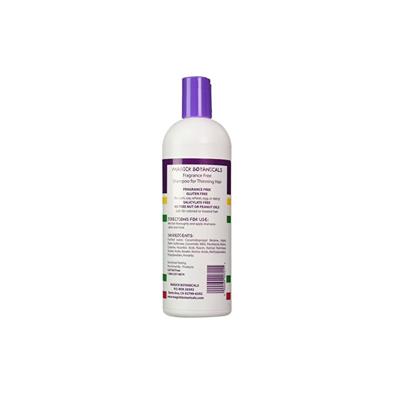 Magick Botanicals Shampoo for Thinning Hair, Fragrance Free, 16 Ounce