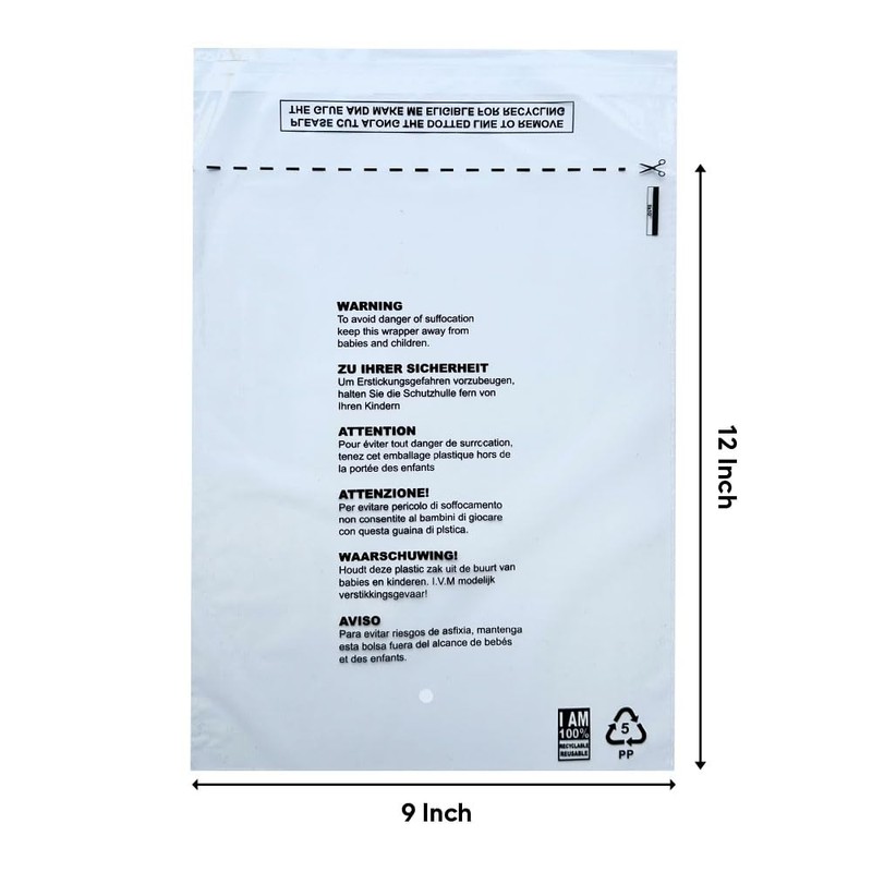 9" x 12" (228mm x 305mm) - 100 Pack -