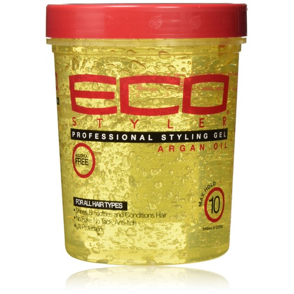 ECOCO Styling Gel With Argan Oil, 32 oz, Pack Of 2