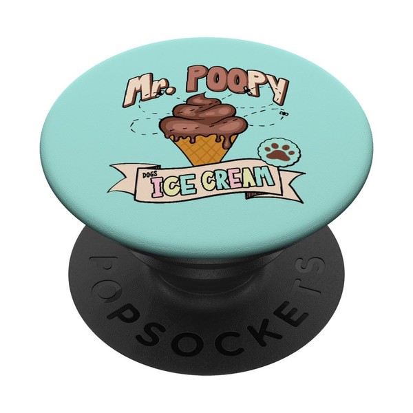 Mr. Poopy Poo Dog Ice Cream, Pastel Funny Graphic Dog