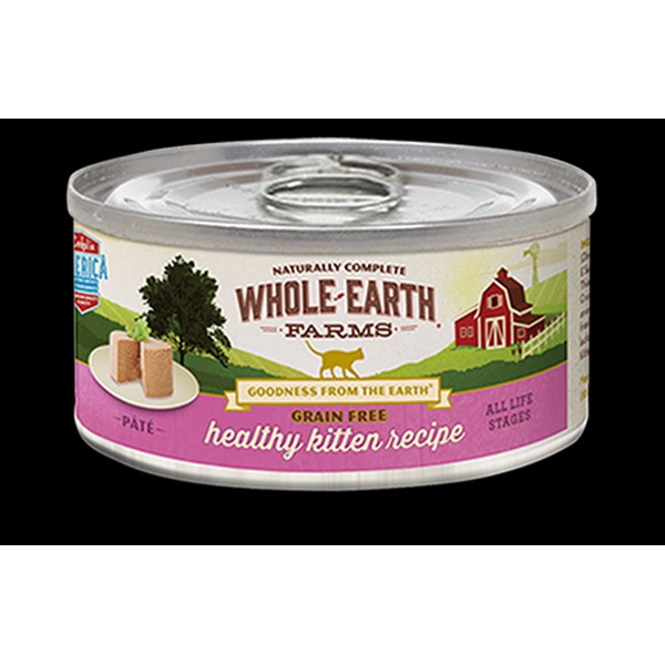 WHOLE EARTH FARMS GRAIN FREE HEALTHY KITTEN RECIPE (PATÉ) - Cat Wet Food, 5 oz