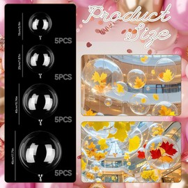 EUYKQNOI Pack of 20 Bobo Balloons for Filling with Gifts, Fillable Round Balloons for Great Parties, Birthdays, Weddings, Festive Celebrations, Christmas Decoration and House Parties