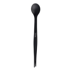 triangle FinalTouch 50 493 17 01_B Tasting Spoon with Tweezers Black Professional Quality 2-in-1 Spoon and Kitchen Tweezers