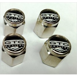 Compatible with Pontiac GTO 5.7 6.0 Litre LS2 Valve Stem Caps (Chrome - Black 6.0)