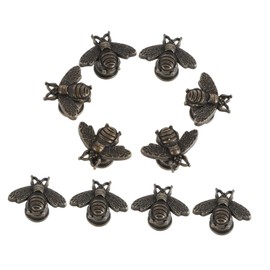 DOITOOL 10Pcs Vintage Bee Cabinet Knobs Small Decorative Drawer Pulls Retro Style Dresser Handles for Wardrobe Cupboard and Bookcase Use