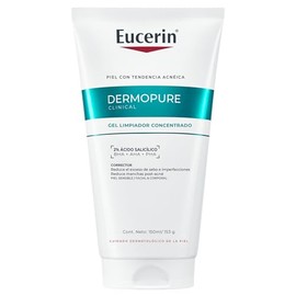 Eucerin DermoPure Gel limpiador facial concentrado (150 ml) con cido saliclico para imperfecciones y manchas post-acn                                 