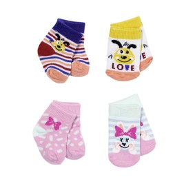 BABY born Assorted Socks 43cm Set of 2 - For Toddlers 3 Years and Up - Easy for Small Hands - Includes Socks in Two Styles