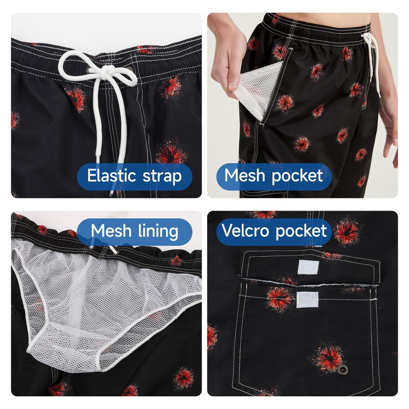 NIMeng Mens Swim Trunks Swim Shorts Swimwear Swimsuit Beach Shorts