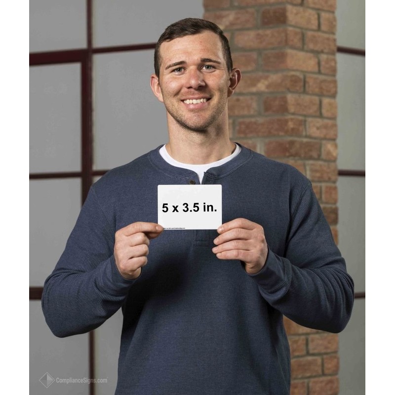 ComplianceSigns.com Emergency Contact Numbers 911 Label Decal, 5x3.5 inch 4-Pack