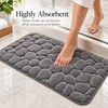 3D Cobblestone Embossed Bathroom Mat Quick Dry Absorbent Floor Rug