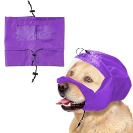 Waterproof Dog Ear Caps, Adjustable Pet Shower Wrap with Clear Baffle, Pet Eye Ears Protection Showered Cap in Bathing, Grooming, Swimming, Outdoor