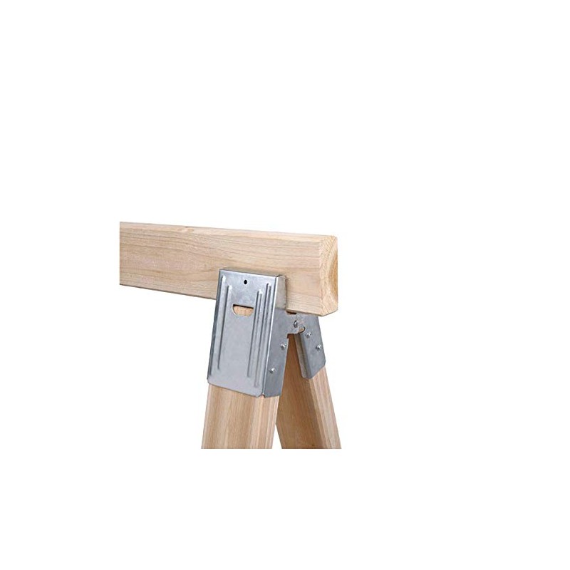 2-Piece Heavy Duty Sawhorse Brackets with 400Lb / 180Kg Capacity