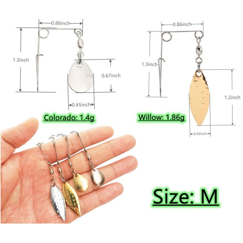 Fishing Spinner Blades for Crappie Spinnerbait - Crappie Fishing Spinner