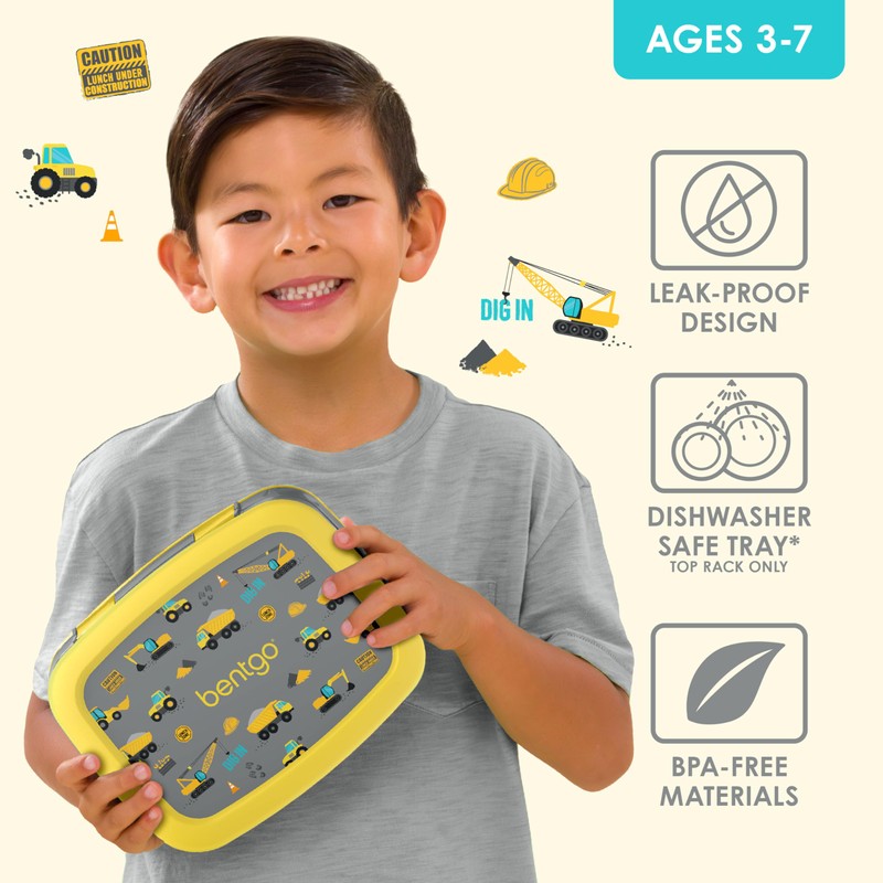 Bentgo Kids Prints Leak-Proof, 5-Compartment Bento-Style Kids Lunch Box -