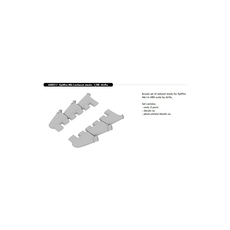 Eduard Brassin 1:48 - Spitfire Mk.I Exhaust Stacks (Airfix)