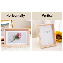 marysgift XK01104.8 Inch Wooden Photo Frame Portrait Frame for Desk Top in the Home/Office Horizontal and Vertical