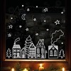 Reusable Window Sticker Christmas Winter City Skyline 1st A4 Sheet