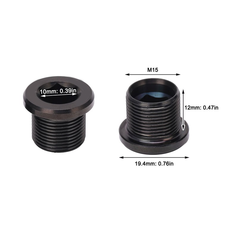 Bike Crank Screw Rust Proof Metal Chain Wheel Nut Bike