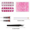 Pink Resin Crafting Mixed Kit with 3 Boxes Rhinestones with