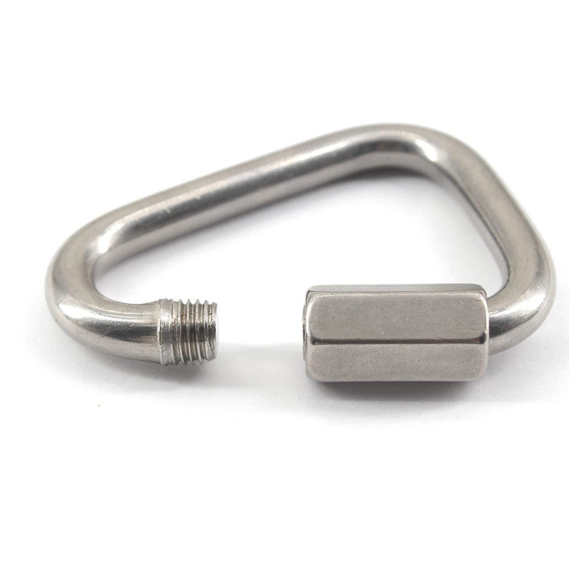 M12 Delta Quick Link 304 Stainless Steel Triangle Carabiner Heavy