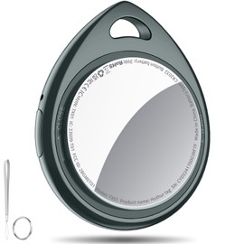 QCOQ Air Tracker Tag 1 Pack, Bluetooth Item Finder Work with Apple Find My (iOS Only), Smart Tag for Luggage/Key/Suitcases/Backpack, Replaceable Battery. Olive Green