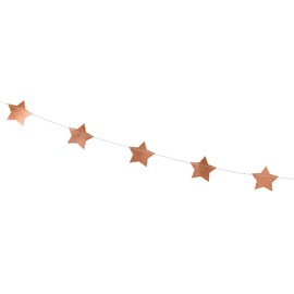 PartyDeco Garland Stars Pink Gold 36 m New Year's Eve Fancy Dress Christmas Wedding Birthday